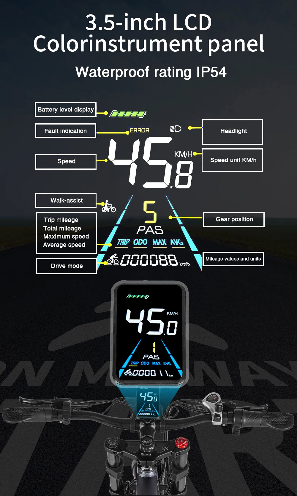 Dual Drive Integrated Wheel E-Bike 2000W 20x4.0 Tire 48V20AH for Urban Commuting & Off-Road Snow/Sand