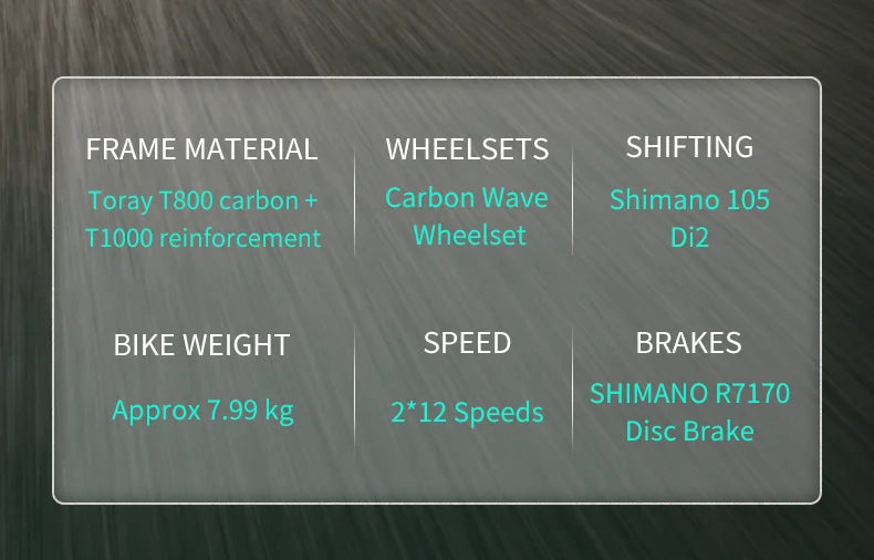 SAVA SLR7 High-End Full Carbon Fiber Road Bike with SHIMAN0 7170 DI2 Kit Competition-Class Road Bike Race Bike