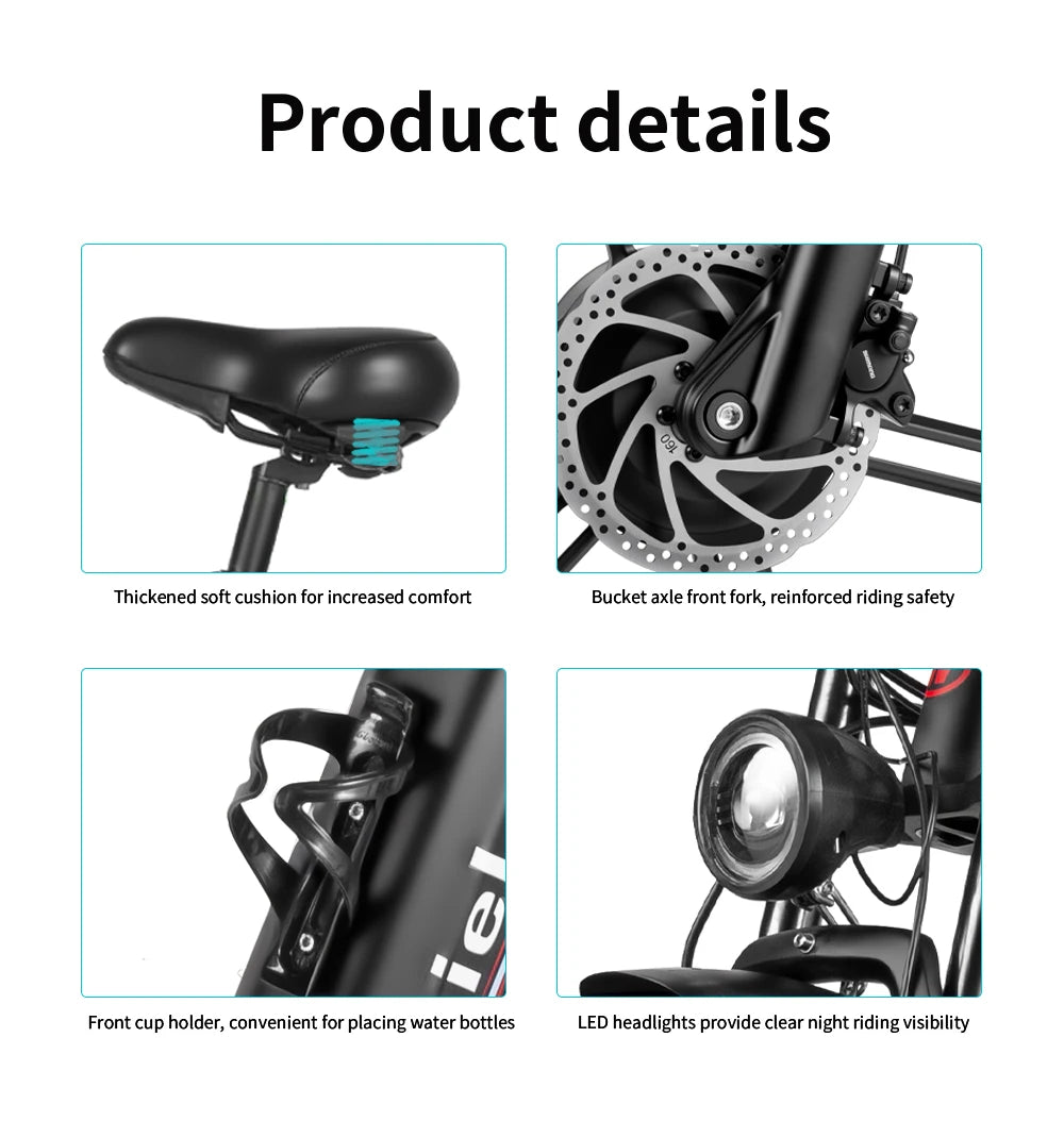 Dual Drive Integrated Wheel E-Bike 2000W 20x4.0 Tire 48V20AH for Urban Commuting & Off-Road Snow/Sand