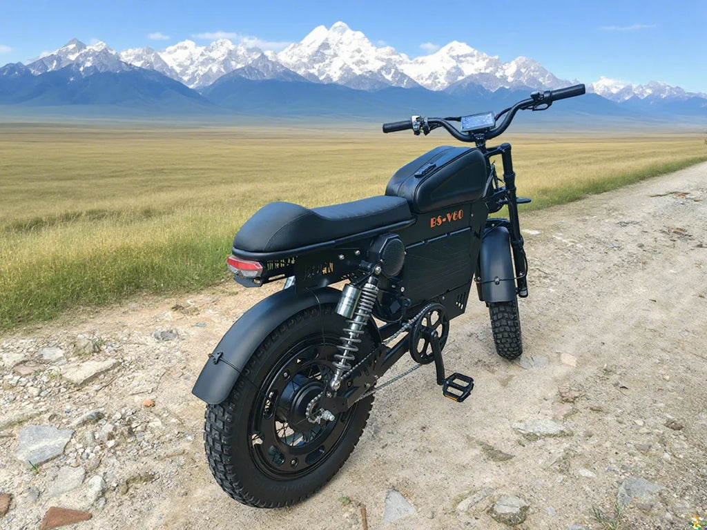 2500W Dual-Motor Electric Motorcycle 60V 40AH Battery, 120KM Range 20-inch Wide Tires with Hydraulic Brakes ebike