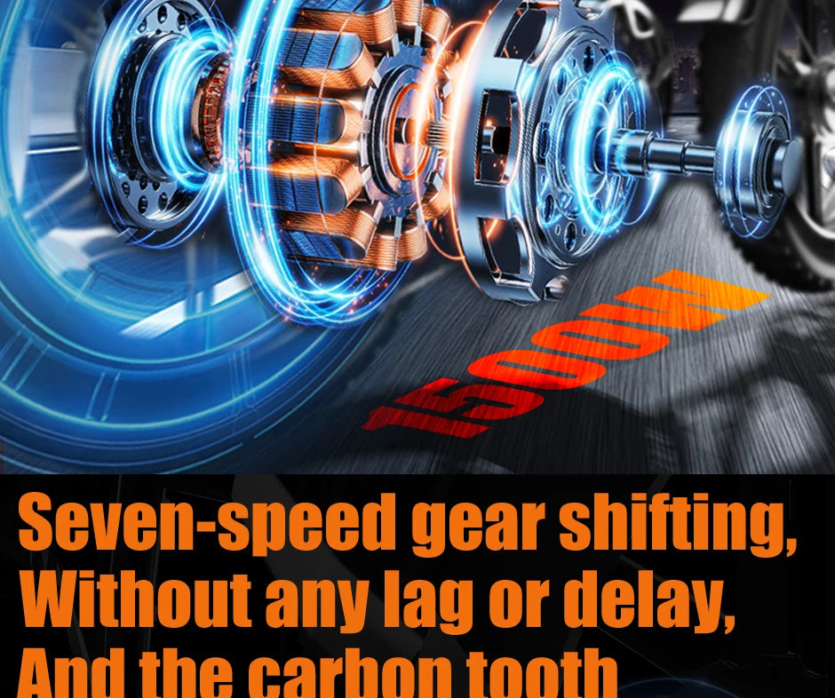 QS7 electric bicycle 1500W brushless motor 60Ah performance E-bike battery single rider off-road motorcycle performance