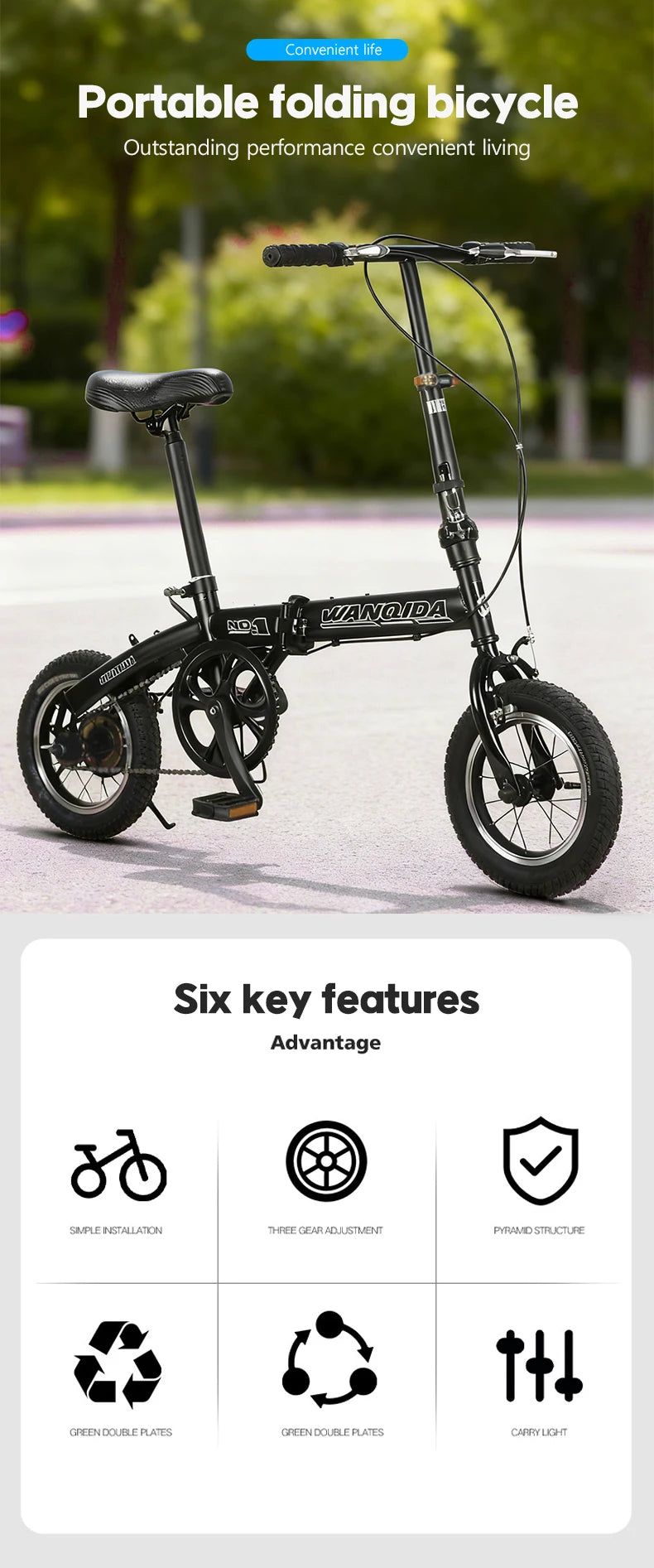 Adult Male And Female Off-Road Racing Bike Folding Mountain Bike Teen Student Moped for Sports Fitness And Adventure