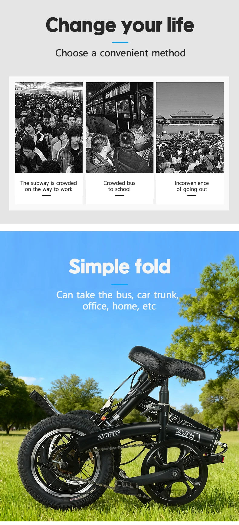 Adult Male And Female Off-Road Racing Bike Folding Mountain Bike Teen Student Moped for Sports Fitness And Adventure