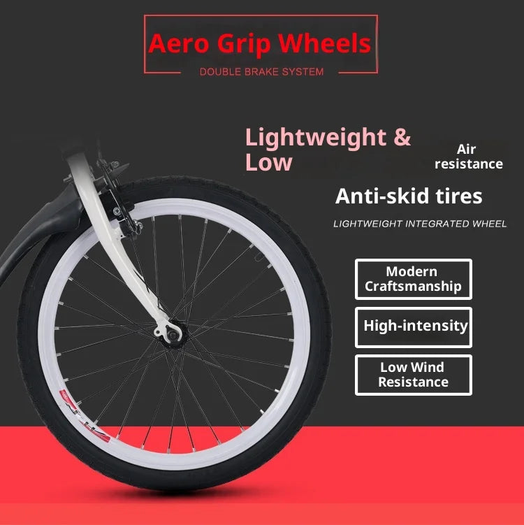 20 Inch Folding Bike Foldable 7 Speed Compact Portable Urban Commuter Bicycle Gift Road Adult Women Trifold Fixed Complete