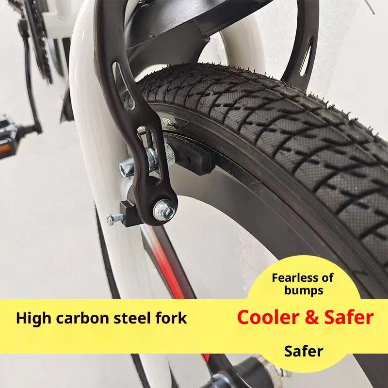 20 Inch Folding Bike Foldable 7 Speed Compact Portable Urban Commuter Bicycle Gift Road Adult Women Trifold Fixed Complete