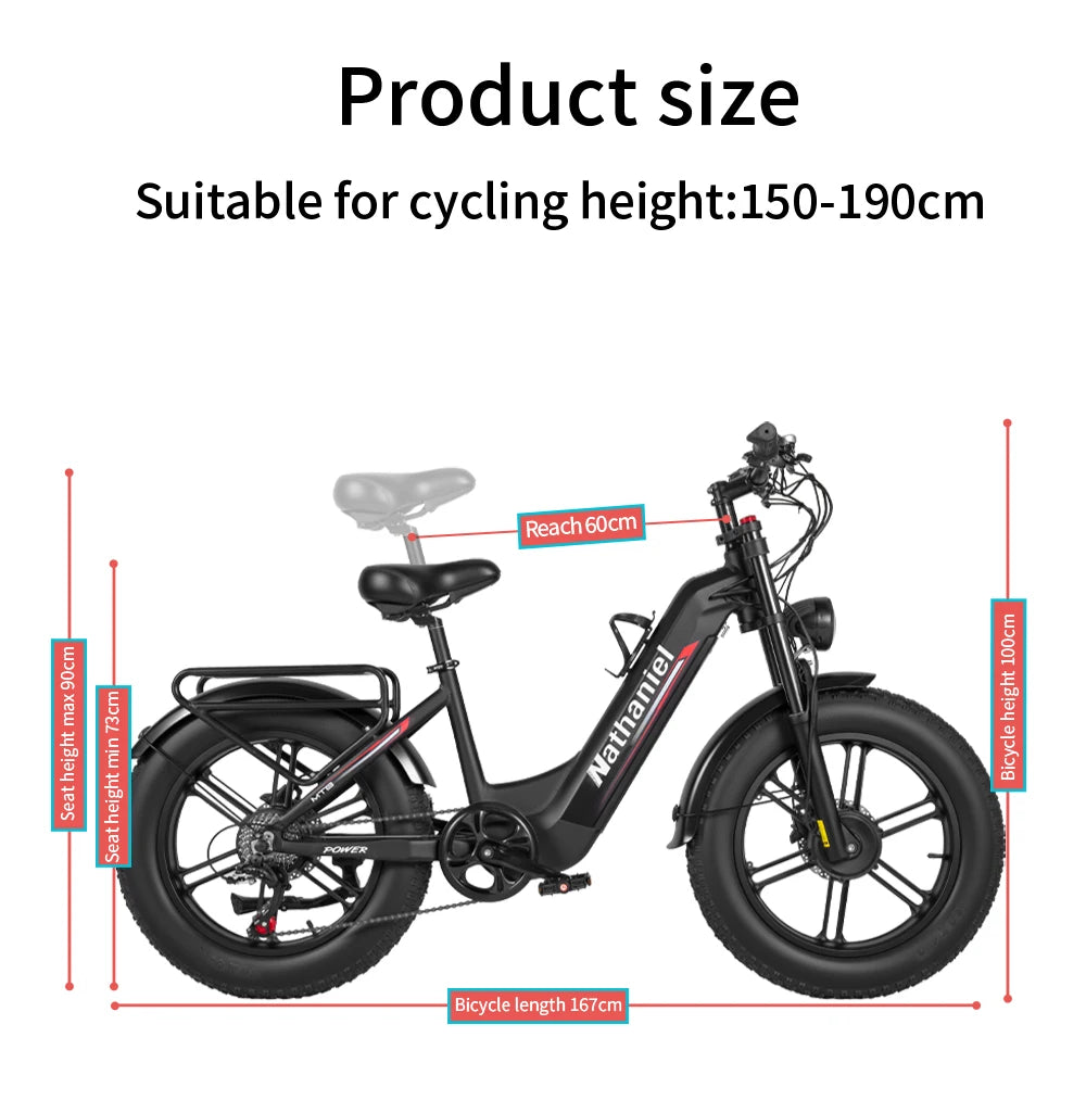 Dual Drive Integrated Wheel E-Bike 2000W 20x4.0 Tire 48V20AH for Urban Commuting & Off-Road Snow/Sand