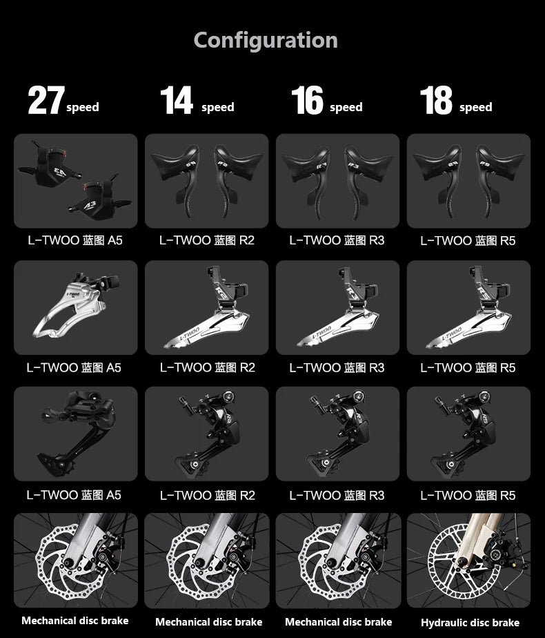 .700C Racing Road Bike,14/16/18 Speed,  Aluminum Alloy Road Bicycle  Gravel Bicycle for Men Women