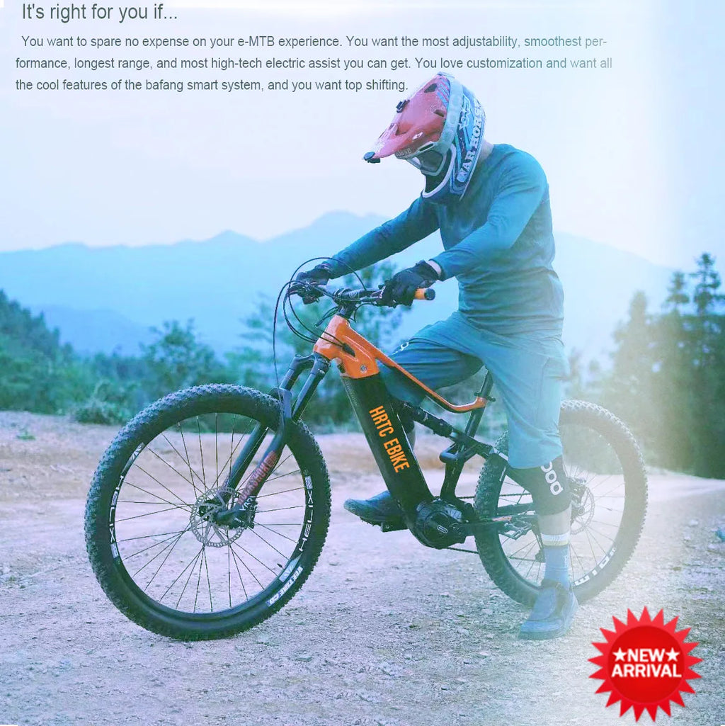 29inch high-end all-terrain electric mountain bike slow down soft tail dual shock emtb 12speed bafang mid motor off-road ebike