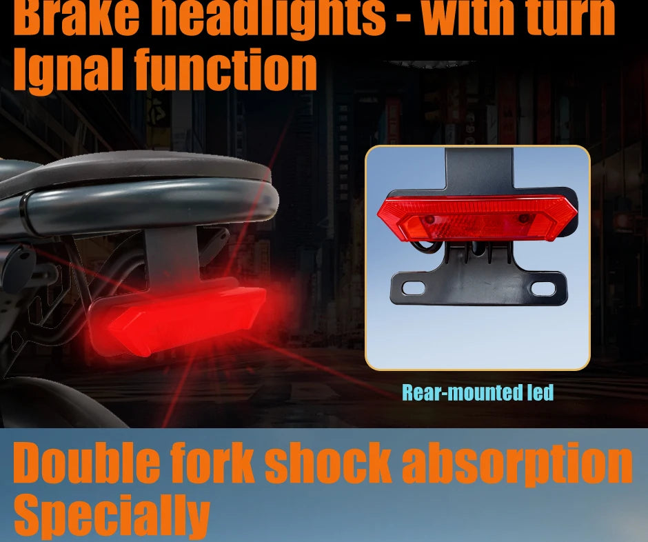 QS7 electric bicycle 1500W brushless motor 60Ah performance E-bike battery single rider off-road motorcycle performance