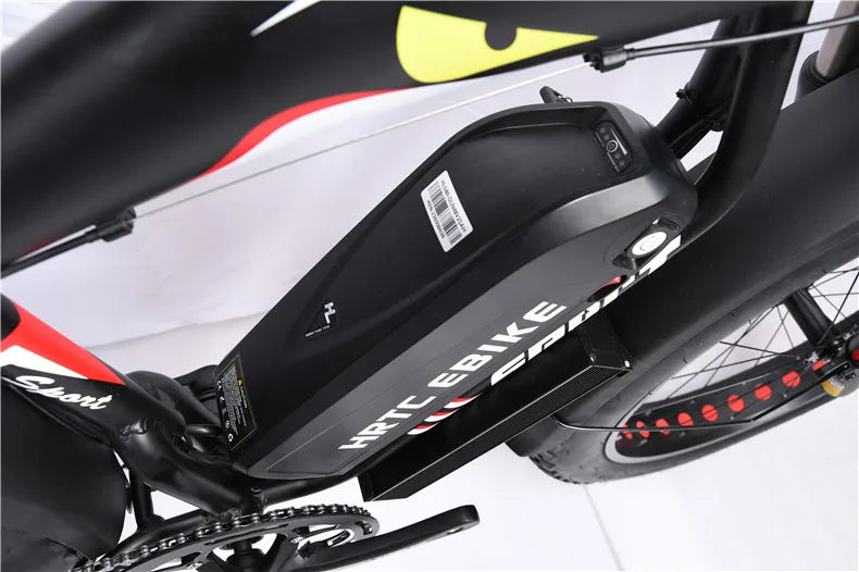 26inch Fat Tire e-Bike﻿﻿ 48v1500w High power rear drive motor 50ah Dual lithium battery long range Mobility aid snow tyre e-bike