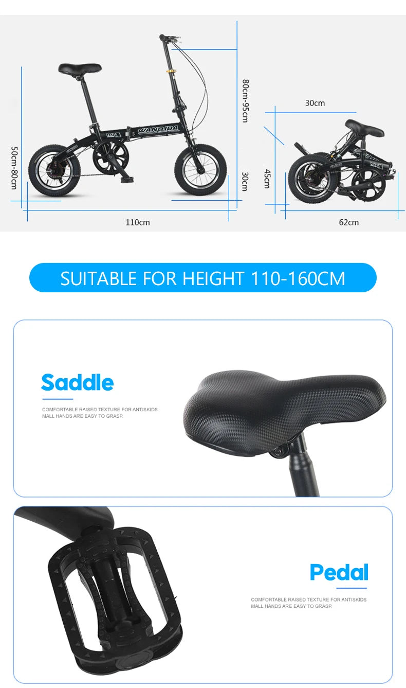 Adult Male And Female Off-Road Racing Bike Folding Mountain Bike Teen Student Moped for Sports Fitness And Adventure