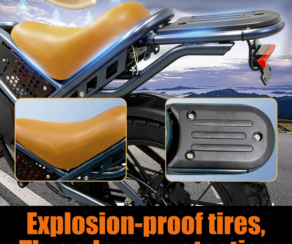 QS7 electric bicycle 1500W brushless motor 60Ah performance E-bike battery single rider off-road motorcycle performance