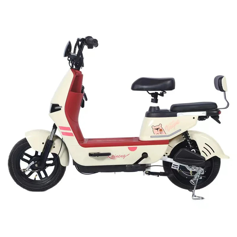 Electric Scooter for Adults Teens Commuting Ebike with Rear Passenger Seat 550W Motor 48V 20Ah Battery Electric Motorcycle