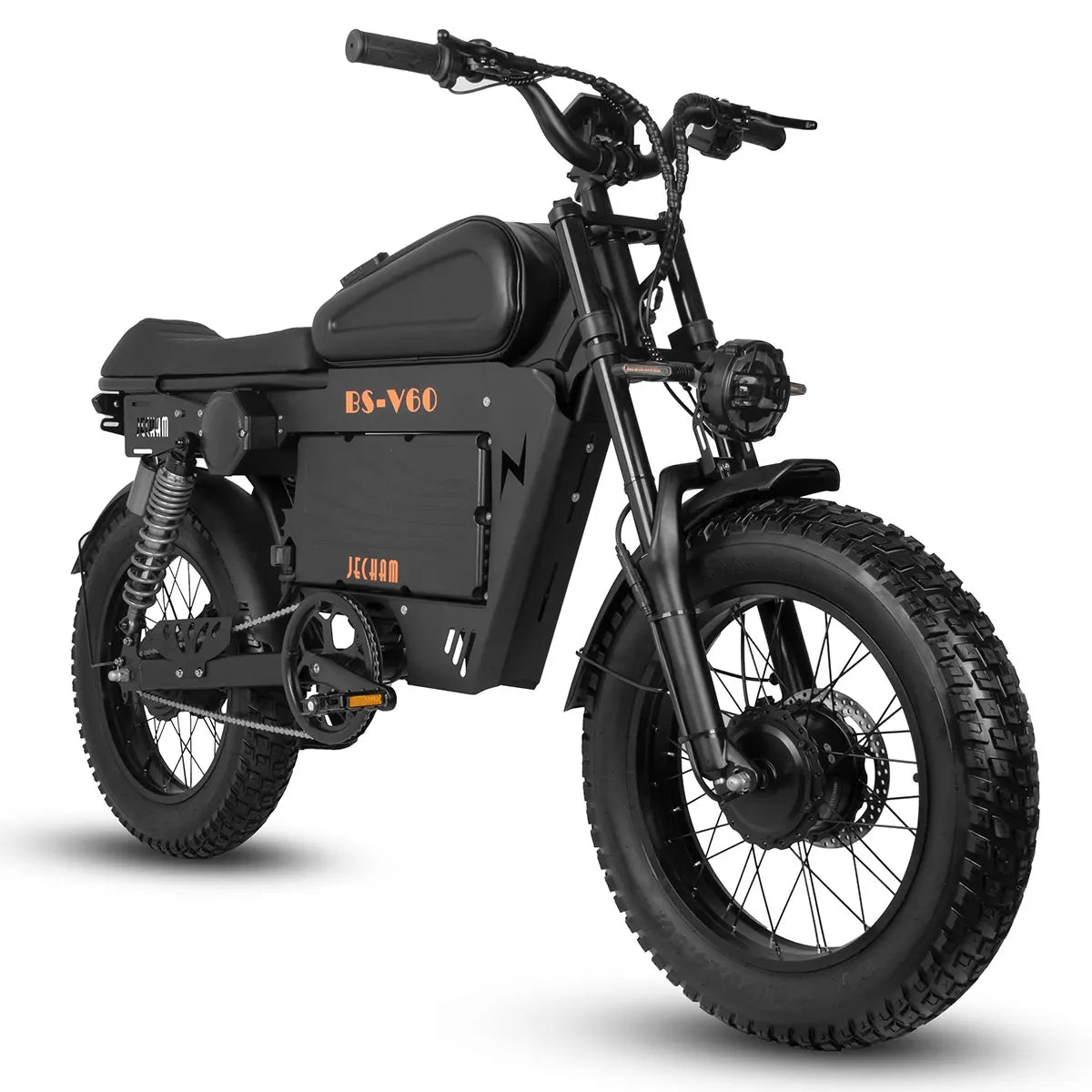 2500W Dual-Motor Electric Motorcycle 60V 40AH Battery, 120KM Range 20-inch Wide Tires with Hydraulic Brakes ebike