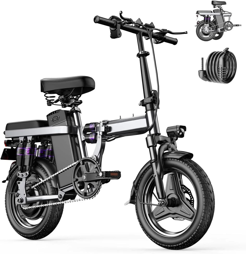 E-bike, multiple configuration options 400W motor 48V 30AH capacity, worry-free, safe and comfortable electric bicycle