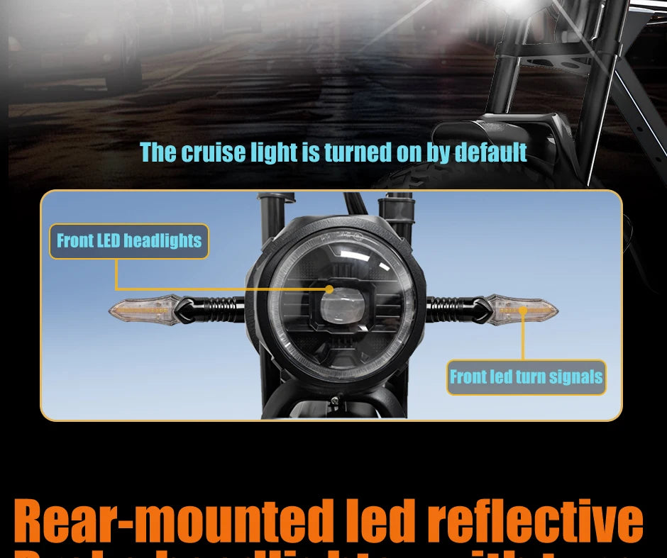 QS7 electric bicycle 1500W brushless motor 60Ah performance E-bike battery single rider off-road motorcycle performance