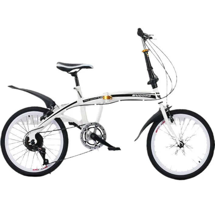 20 Inch Folding Bike Foldable 7 Speed Compact Portable Urban Commuter Bicycle Gift Road Adult Women Trifold Fixed Complete